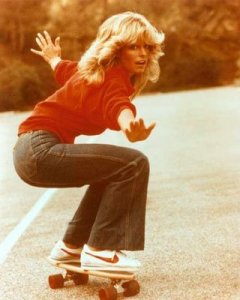 Farrah-Fawcett-on-skates